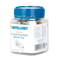 [AC-13340] CLIPPARAMONATJE/INTELLINET/716512/CLIP PARA MONTAJE EN RACK DE 19, 1U, PAQUETE DE 12 PZAS