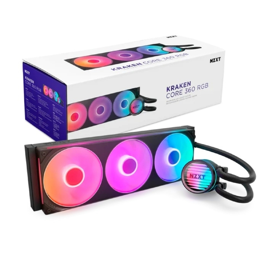 [CF-575] DISIPADOR DE ENFRIAMIENTO LIQUIDO NZXT KRAKEN CORE 240MM AIO RGB CAP RGB CORE FAN BLACK