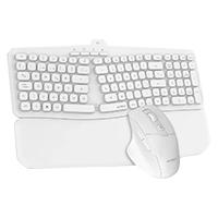 [KB-1061] KIT TECLADO Y MOUSE ACTECK CREATOR ULTRA CONFORT MK650 / INALAMBRICO / MEMBRANA / ERGONOMICO / REPOSABRAZOS / BLANCO / AC-939874