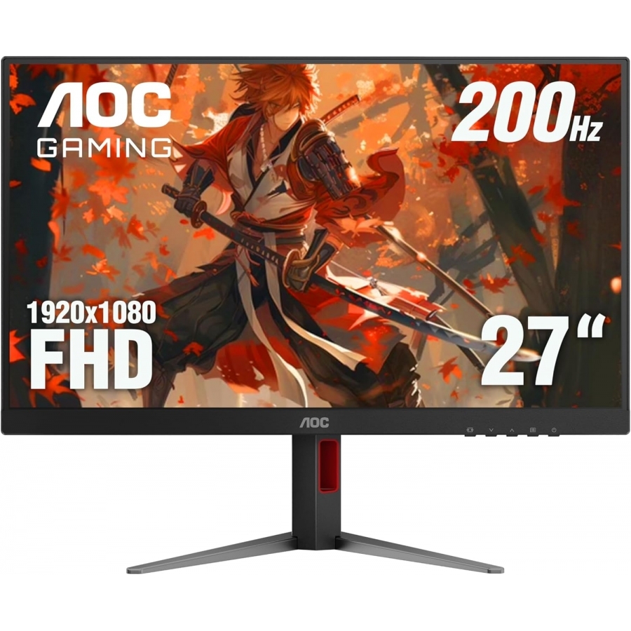 [MNL-3068] MONITOR GAMER AOC 27G4H / PANEL IPS / 27 PULGADAS / HDMI / DP / ASPECTO 16;9 / TR 0.5 MS / ADAPTIVE SYNC / 200 HZ / RESOLUCION 1920 X 1080 / BRILLO 300 CD/M2 / VESA 100X100 MM/ NEGRO Y ROJO