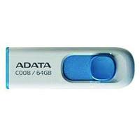 [RAM-2240] MEMORIA ADATA 64GB USB 2.0 C008 RETRACTIL BLANCO-AZUL (AC008-64G-RWE)