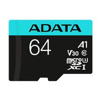 [RAM-3913] MEMORIA ADATA MICRO SDXC/SDHC 64GB UHS-I 100MB/80MB CLASE 10 V30 A2 C/ADAPTADOR AUSDX64GUI3V30SA2-RA1