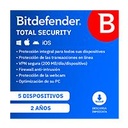 ESD BITDEFENDER TOTAL SECURITY MULTI DISPOSITIVOS / 5 USUARIOS / 2 AÑOS (ENTREGA ELECTRONICA)