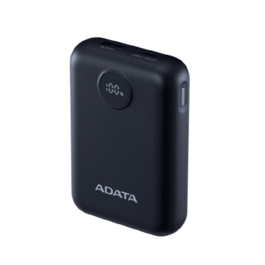 [AC-13432] BATERIA DE RESPALDO ADATA POWER BANK C10022 10000MAH ENTRADA USB TIPO C Y USB TIPO A NEGRA PC1002212BK