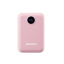 BATERIA DE RESPALDO ADATA POWER BANK C10022 10000MAH ENTRADA USB TIPO C Y USB TIPO A ROSA PC1002212PK