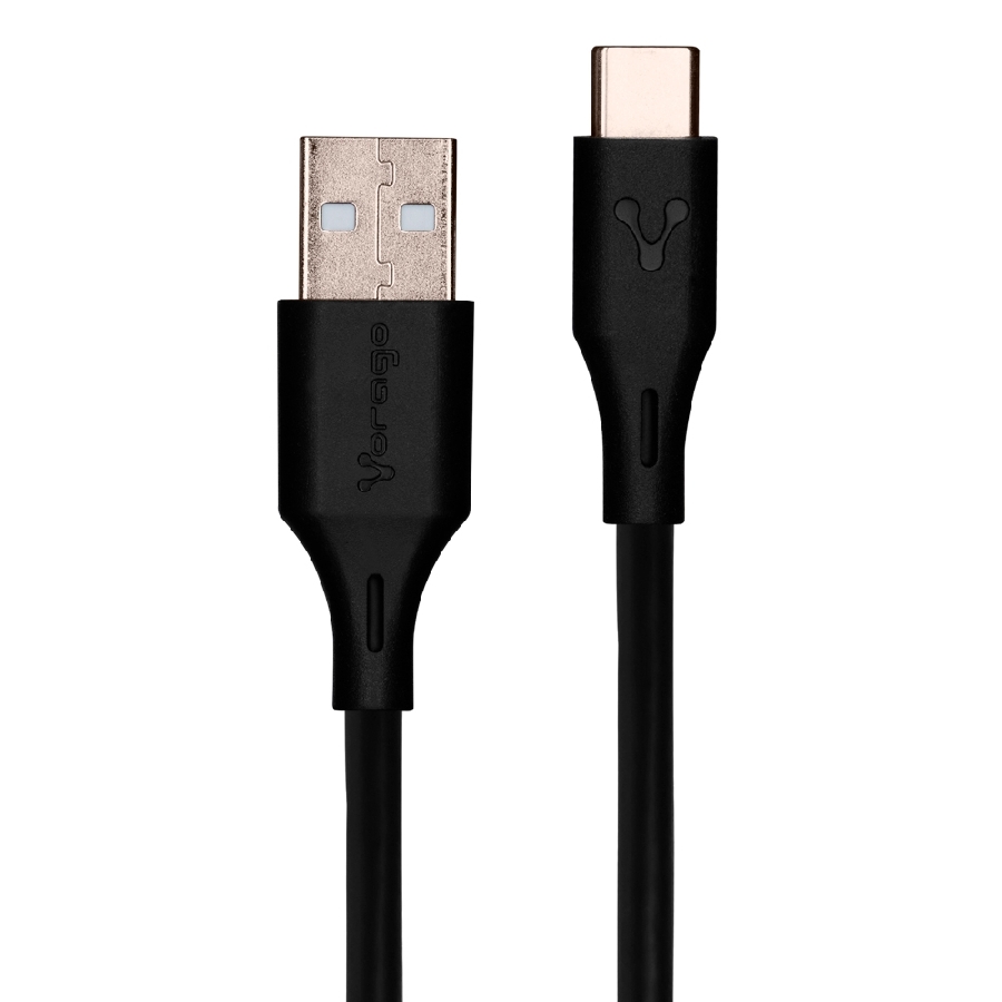 [CB-3253] CABLE USB A TIPO C /  VORAGO /  1 METRO /  CARGA RAPIDA /  NEGRO