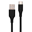 CABLE USB A TIPO C /  VORAGO /  1 METRO /  CARGA RAPIDA /  NEGRO