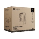 GABINETE GAMER BALAM RUSH DRAGONFLY WOOD GM580CB / MEDIA TORRE / ATX, MICRO-ATX, MINI ITX / INCLUYE 4 VENTILADORES ARGB 120 MM / CRISTAL TEMPLADO / NEGRO / BR-943949