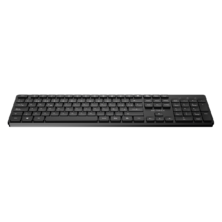 [KB-1169] TECLADO ACTECK VANTAGE AERO TI555 / INALAMBRICO DONGLE USB / ESPAÑOL / MULTIMEDIA / WINDOWS / 105 TECLAS / NEGRO / AC-943468