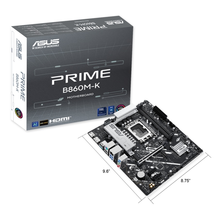 MB ASUS B860 INTEL S-1851 SERIE 2 /2X DDR5 8800 /HDMI /DP /2X M.2 /2X USB 3.2 /MICRO ATX /GAMA MEDIA