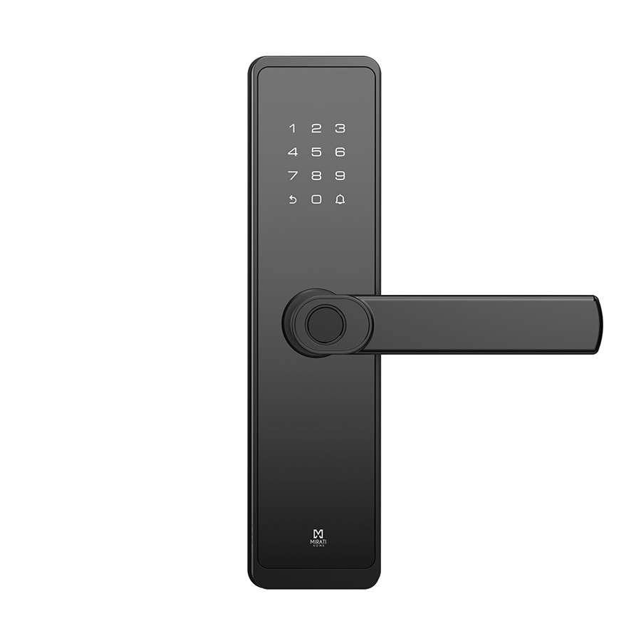 [SH-57] CERRADURA INTELIGENTE CON DETECCIóN DE HUELLA DACTILAR, TARJETA RFID, CONECTIVIDAD WIFI, COMBINACIóN NUMéRICA Y LLAVE FíSICA, DE ALEACIóN DE ALUMINIO Y CRISTAL TEMPLADO.