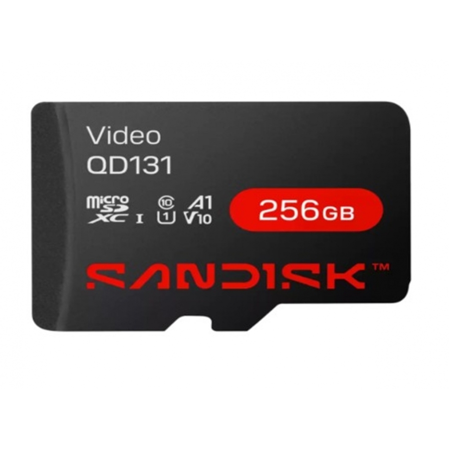 [RAM-4682] MEMORIA SANDISK VIDEO SC QD131 MICRO SDXC 256GB VIDEOVIGILANCIA 24/7 CLASE 10 U1 LECT 160MB/S ESC 18MB/S SDSDQAS5-256G-BP