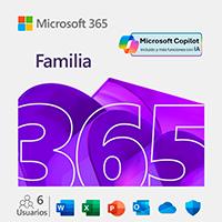 [SWS-3074] ESD MICROSOFT 365 FAMILIA / SUSCRIPCION ANUAL / DESCARGA DIGITAL / 6 USUARIOS / APLICACIONES: WORD, EXCEL, POWER POINT, OUTLOOK, ONE NOTE, ONEDRIVE 1TB, CLIPCHAMP / CON IA COPILOT