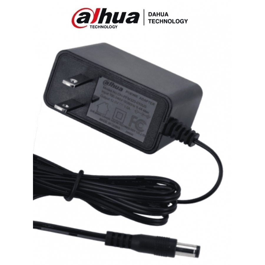 [AC-13669] DAHUA PFM320-010US - FUENTE DE PODER DE 12 VCC 1 AMPER/ FCC, EN6236B/ ENTRADA DE 100-240 VAC/ PROTECCIÓN DE SOBRE CORRIENTE Y VOLTAJE/ CABLE DE 1.5 MTS/ ESPECIAL PARA CAMARAS DE CCTV/