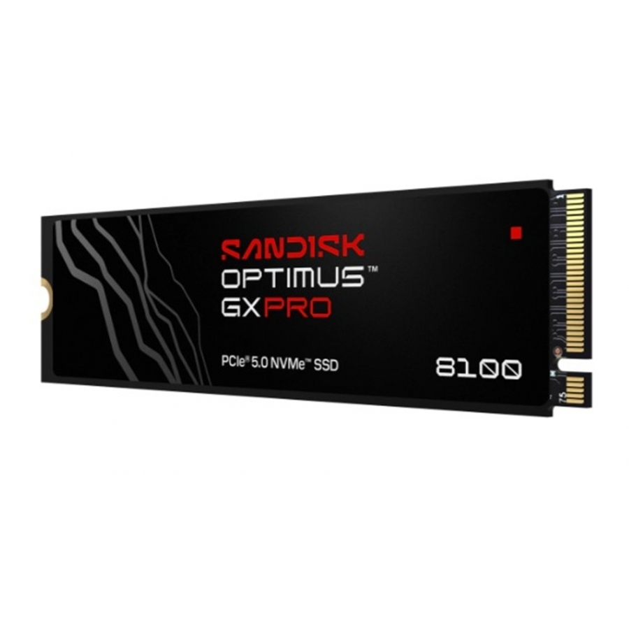 UNIDAD DE ESTADO SOLIDO SSD INTERNO SANDISK OPTIMUS GX PRO 8100X 1TB M.2 2280 NVME PCIE 5.0X4 LECT.14,900MBS ESCRIT.11,000MBS GAMER SIN DISIPADOR  SDSP82100TAN-000E0