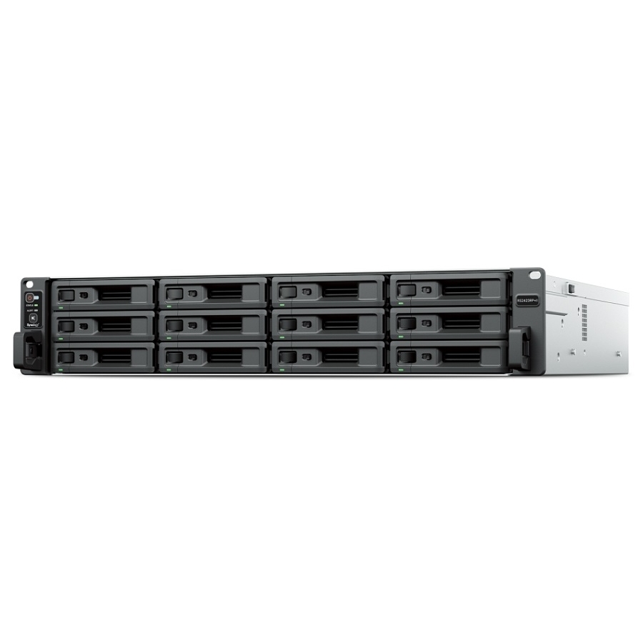 [SAM-1011] NAS SYNOLOGY RS2423RP+II /12 BAHIAS/ FUENTE REDUNDANTE/ NUCLEO CUADRUPLE 3.3GHZ/8GB DDR4/ HASTA 288 TB/ 1GBE LAN X2/ LAN 10GBE X1/ USB 3.2 X2/HOTSWAP/ AMD RYZEN V1780B