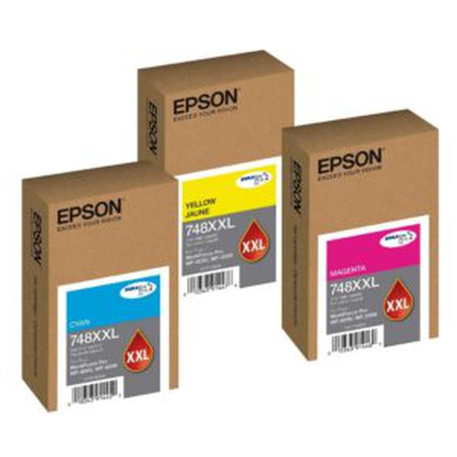 [CN-3679] CARTUCHO EPSON MODELO T748XXL AMARILLO, PARA WF-6090, WF-6590, ALTA CAPACIDAD, RENDIMEINTO DE 7,000 IMPRESIONES, COSTO PP $0.18C