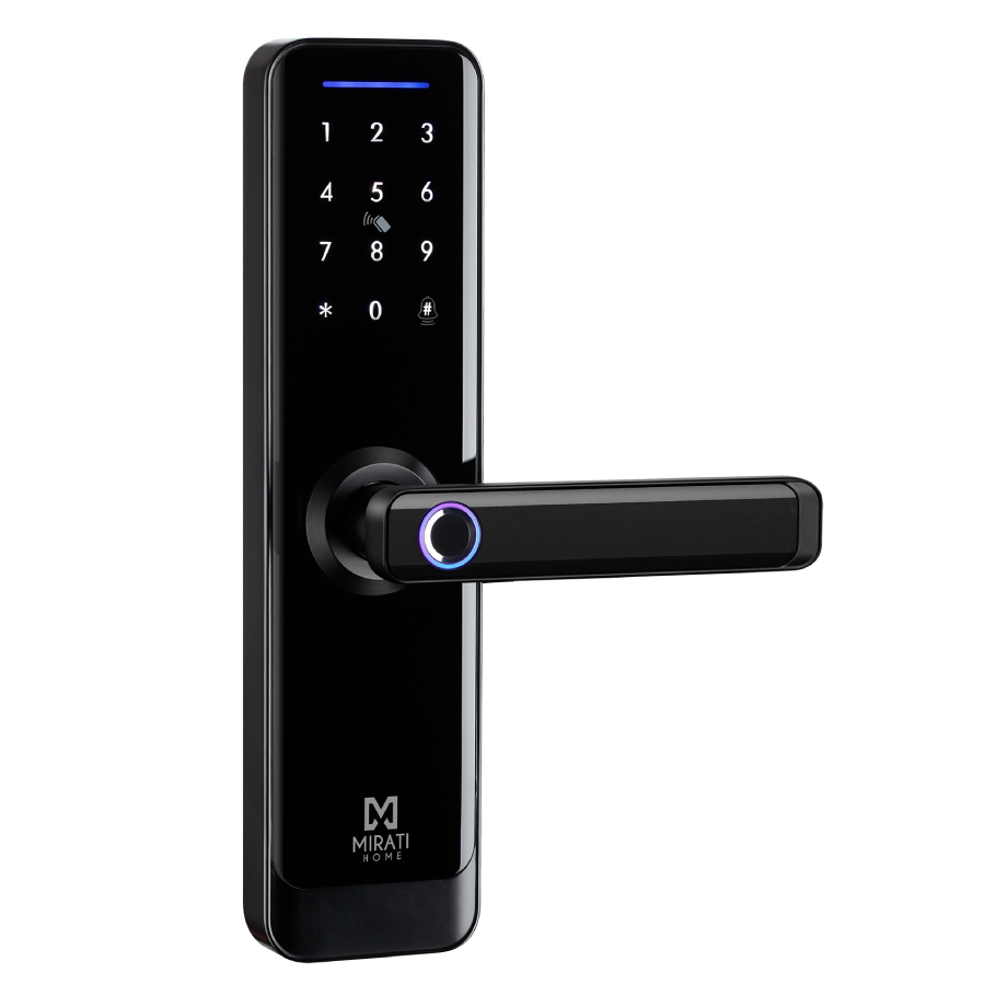 [SH-28] CERRADURA ELECTRONICA INTELIGENTE MIRATI INTERIOR Y EXTERIOR, HUELLA DIGITAL, LLAVE FSICA, TARJETA RF CONTROL DE ACCESO