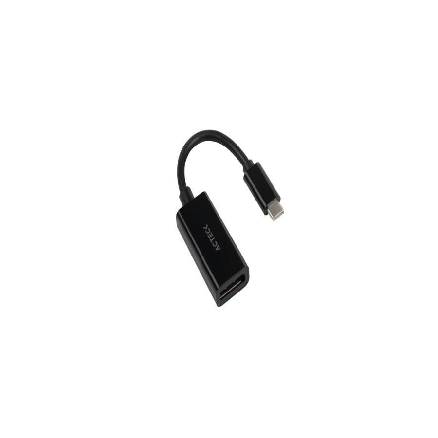 [AC-10871] ADAPTADOR ACTECK SHIFT PLUS AD420 / USB C - DISPLAYPORT / 4K / 10 CM / NEGRO / AC-934718
