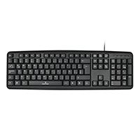 [KB-704] TECLADO ALAMBRICO RESISTENTE A SALPICADURAS Y DERRAMES TECLAS DE MEMBRANA CONECTOR USB PERFECT CHOICE - NEGRO