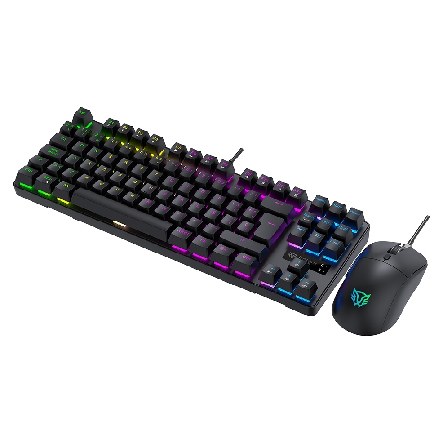 [KB-1195] KIT GAMER BALAM RUSH FUSION VANGUARD TKL CKG680 / TECLADO - MOUSE / ALAMBRICO / ILUMINACION RGB / ANTI-GHOSTING / MULTIMEDIA / 88 TECLAS / ESPAÑOL / 7200 DPI AJUSTABLE / OPTICO / NEGRO / BR-945752