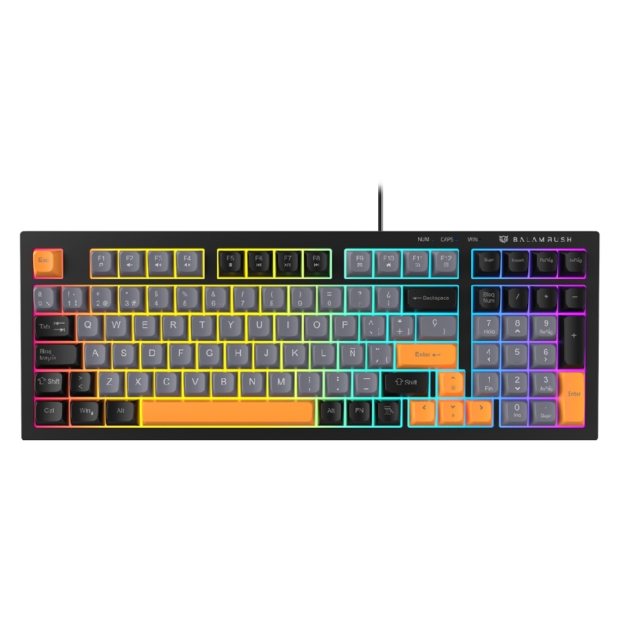 [KB-1197] TECLADO GAMER BALAM RUSH BALRAK PLUS KG480 / ALAMBRICO / 19 TECLAS ANTI-GHOSTING / RGB / 96 QWERTY / ESPAÑOL / 99 TECLAS / NEGRO / BR-945837