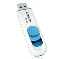 [RAM-2070] MEMORIA ADATA 32GB USB 2.0 C008 RETRACTIL BLANCO-AZUL (AC008-32G-RWE)