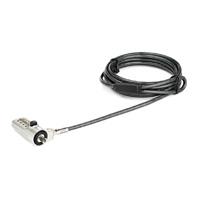 [AC-10276] CANDADO DE SEGURIDAD PARA LAPTOP SEGURO COMBINACION DE 4 DIGITOS PARA DISPOSITIVOS CON WEDGE DE 2M - DE ACERO REVESTIDO EN VINILO - STARTECH.COM MOD. LTLOCKNBL