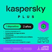 ESD KASPERSKY PLUS 1 DISP 1 CUENTA KPM 2 AÑOS