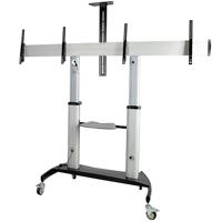 [AC-11929] CARRITO PARA DOS TV DE 37 A 60 PULGADAS - HASTA 50KG CADA UNO - SOPORTE VESA MOVIL PARA DOS TV - CON ESTANTES PARA EQUIPOS - SOPORTE CON RUEDAS PARA TV - SOPORTE RODANTE STARTECH.COM - STNDMTVDUO