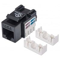 [AC-2431] JACK,INTELLINET,210720, CAT 6  DE IMPACTO (KEYSTONE) NEGRO