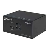 [AC-9915] MUX KVM,MANHATTAN,153522, HDMI DOBLE MONITOR 2:1,  4K@30MHZ USB2.0 AUDIO