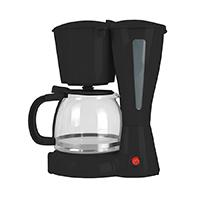 [ELE-13] CAFETERA MIRATI / 1.2 L / 900W / VASO CRISTAL / FILTRO LAVABLE / NEGRO