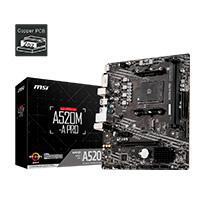 [MB-1272] MB MSI A520 AMD S-AM4 3A GEN/2XDDR4 3200/HDMI/DVI/4XUSB 3.2/M.2/MICRO ATX/GAMA BASICA