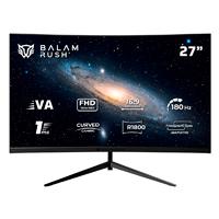 [MNL-2911] MONITOR GAMER BALAM RUSH ANDROMEDA MAG27Y / CURVO / 27 PULG / VA / FULL HD / 180 HZ / 1 MS / R1800 / VESA 100 / RGB / OVERCLOCK 200 HZ / FREESYNC / FLICKER FREE / LOW BLUE LIGHT / NEGRO / BR-942980