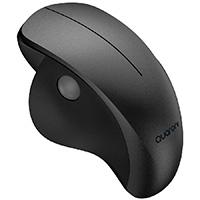 [MS-1572] MOUSE INALAMBRICO ERGONMICO SCROLL LATERAL QUARONI 3 SCROLL/RECEPTOR 2.4 GHZ/1200 DPI/PTICO/BAJO CONSUMO/NEGRO