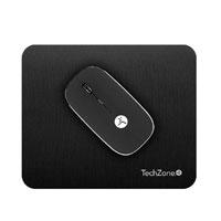 [MS-1658] MOUSE - TECHZONE - TZACMOI30 - INALAMBRICO - NANORECEPTOR USB A Y TIPO-C - OPTICO - BATERIA RECARGABLE - INCLUYE MOUSEPAD - 2.4GHZ - 1000/1200/1600 DPIS - 3 BOTONES + SCROLL - NEGRO