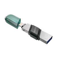 [RAM-3761] MEMORIA SANDISK 256GB IXPAND FLASH DRIVE FLIP PARA IPHONE/IPAD LIGHTNING/USB 3.1 METLICA CON TAPA DE PLASTICO SDIX90N-256G-GN6NE