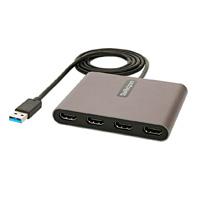 [AC-9726] ADAPTADOR DE VIDEO EXTERNO - TARJETA DE VIDEO EXTERNA - DONGLE LLAVE USB-A 3.0 A 4X HDMI - 1080P A 60HZ - CONVERSOR MULTIMONITOR USB A HDMI - SOLO PARA WINDOWS - STARTECH.COM MOD. USB32HD4