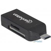 [AD-329] LECTOR TARJETAS,MANHATTAN,406222, OTG 24 EN 1 PUERTO USB2.0