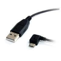 [CB-2777] CABLE STARTECH.COM DE 1.8M USB A MICRO USB - USB 2.0 A A MICRO B ACODADO EN ANGULO A LA IZQUIERDA - NEGRO - CABLE MICRO USB B