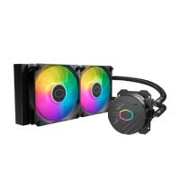 [CF-562] DISIPADOR DE ENFRIAMIENTO LIQUIDO COOLER MASTER MASTERLIQUID ML240L CORE ARGB/NEGRO/VENTILADORES DE 120MM SOCKET 1851/1700/1200/1151/1150/1155/1156/AM5/AM4/AM3+/AM3/AM2+/AM2/FM2+/FM2/FM1