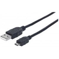 [CB-939] CABLE USB,MANHATTAN,325684, V2 A-MICRO B, BOLSA PVC 3.0M NEGRO