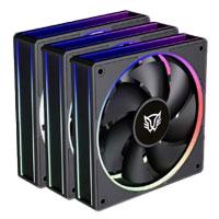 [CF-533] KIT 3 VENTILADORES BALAM RUSH EOLOX BORA EXB85 / POTENCIA DE ENFRIAMIENTO / VELOCIDAD 1600 RPM / SILENCIO IMBATIBLE / CONEXIN PWM AURA / ARGB / NEGRO / BR-942126