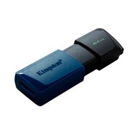 [RAM-3837] MEMORIA FLASH USB KINGSTON DATA TRAVELER EXODIA M 64GB GEN 1 3.2 GEN 1 C/TAPA MÓVIL NEGRO + AZUL (DTXM/64GB)