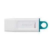[RAM-3988] MEMORIA FLASH USB KINGSTON DATA TRAVELER EXODIA 64GB GEN 1 3.2 TIPO A BLANCO C/ANILLO AZUL KC-U2G64-5R
