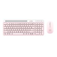 [KB-984] KIT ACTECK CREATOR VIRTUOS SILK MK720 / TECLADO Y MOUSE / INALAMBRICO / DUAL BT USB / RECARGABLE / ESPAÑOL / 100 TECLAS / MULTIMEDIA / RANURA P /DISPOSITIVOS / 4000 DPI / OPTICO / ROSA / AC-936279