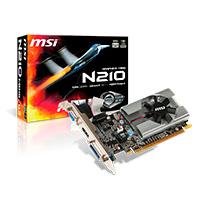 [VC-784] TARJETA DE VIDEO MSI NVIDIA N210/PCIE X16 2.0/1GB DDR3/HDMI/VGA/DVI/1X VENTILADOR/BAJO PERFIL/GAMA BASICA