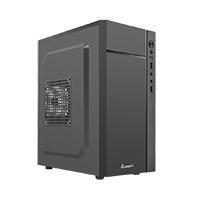 [CS-766] GABINETE QUARONI FRENTE ABS, NEGRO CON FRANJA TIPO FIBRA DE CARBONO, MICRO ATX / MINI ITX, FUENTE DE PODER INCLUIDA DE 500W