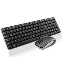 [KB-687] COMBO TECLADO MULTIMEDIA Y MOUSE OPTICO GHIA / GT4000BG / INALAMBRICO / RECEPTOR USB / NEGRO CON GRIS